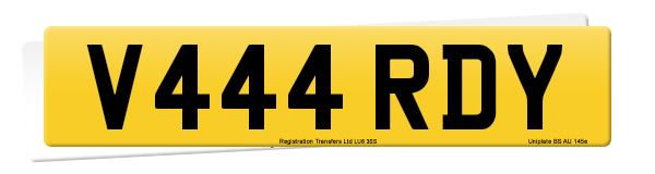 Registration number V444 RDY